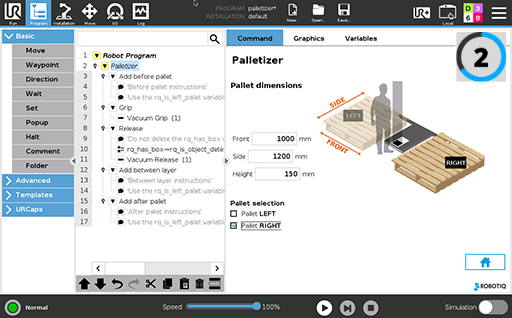 Palettieren mit Cobots