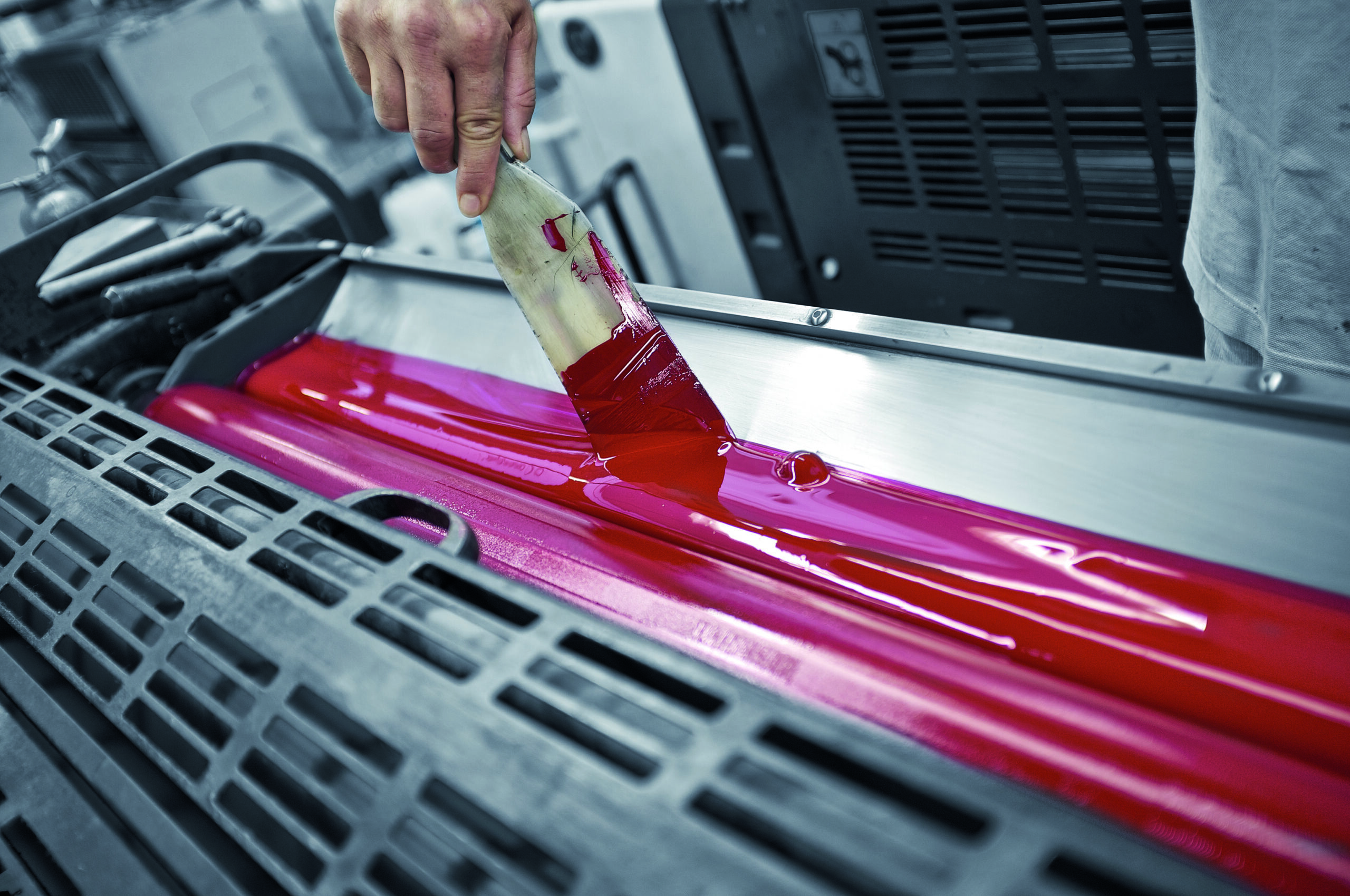 offset press printing, detail