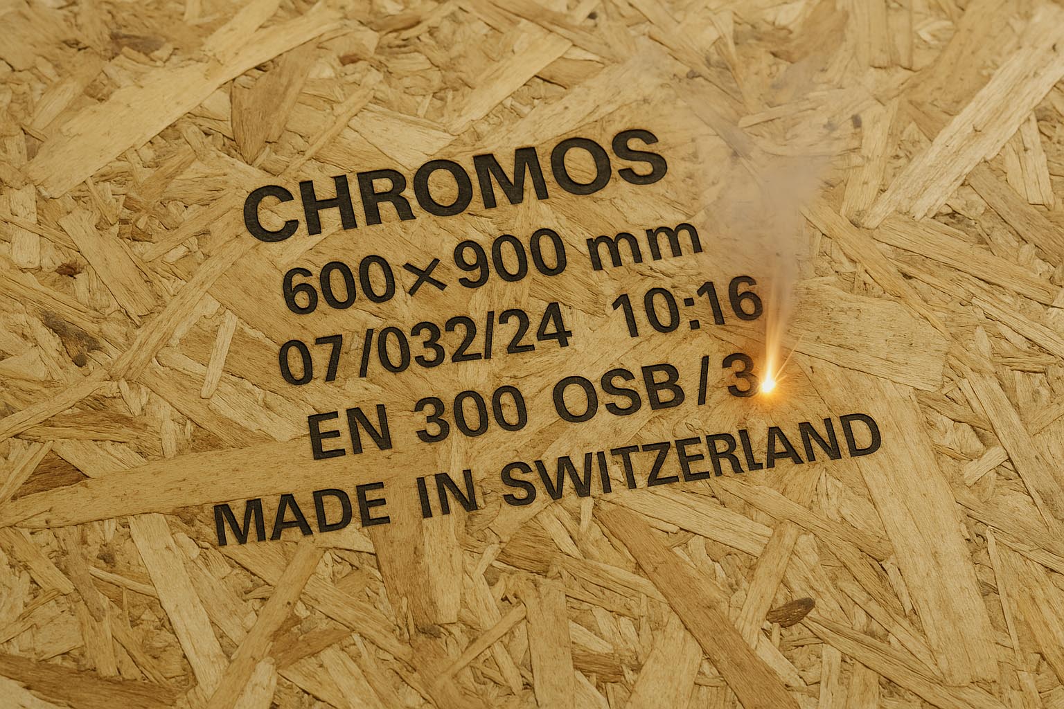 CHROMOS LASER Marking wood and fiberboards