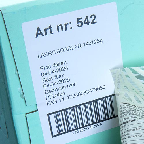 Automatic labeling of packaging