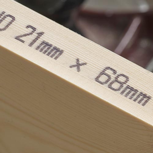 Marking wood and fiberboards