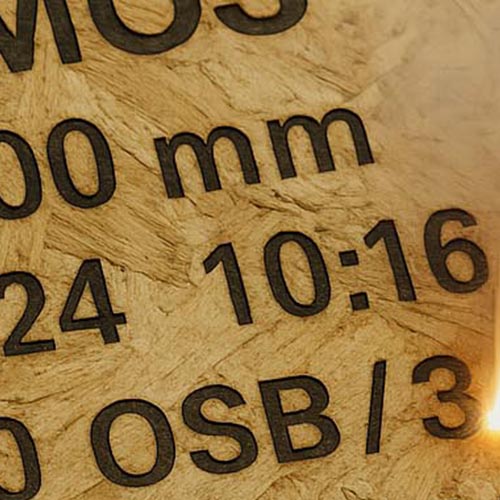 Marking wood and fiberboards