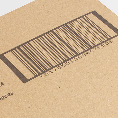 Labeling cardboard packaging