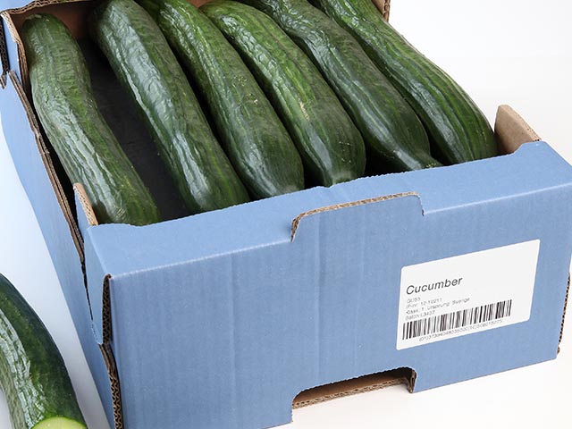 tray Labeling cardboard packaging