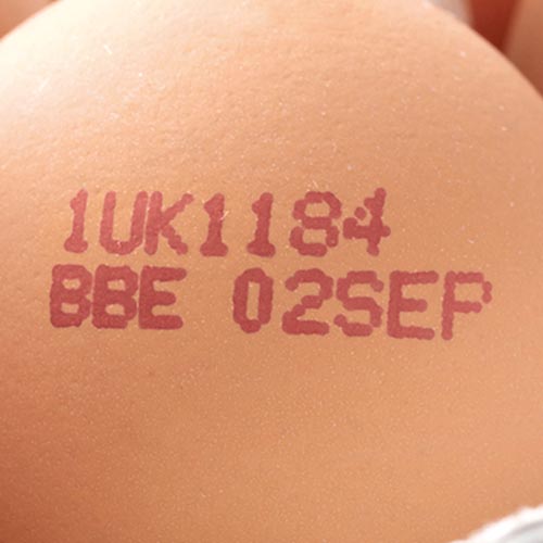 Eier und Eierkartons kennzeichnen