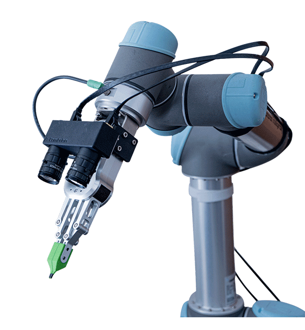 ai bin picking system with cobot Guida del robot con telecamera