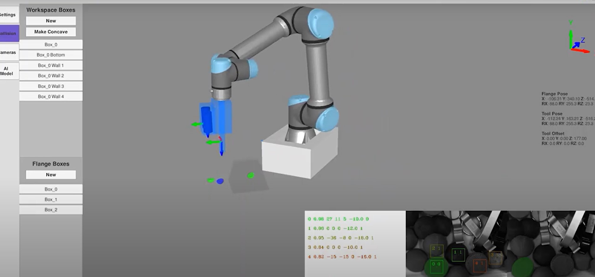 cambrian screenshot Guida del robot con telecamera